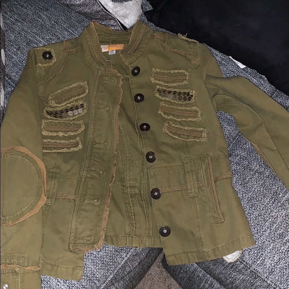 Green army inspired jacket